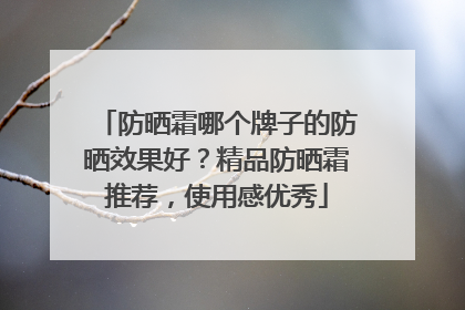 防晒霜哪个牌子的防晒效果好？精品防晒霜推荐，使用感优秀