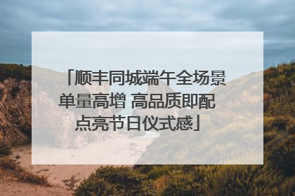 顺丰同城端午全场景单量高增 高品质即配点亮节日仪式感