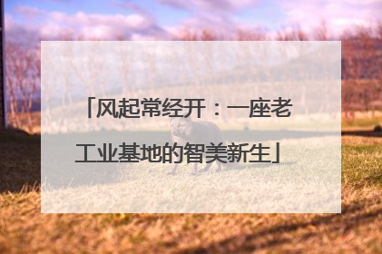 风起常经开：一座老工业基地的智美新生