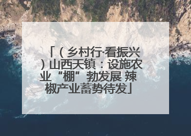 （乡村行·看振兴）山西天镇：设施农业“棚”勃发展 辣椒产业蓄势待发
