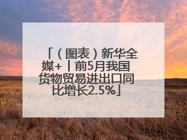 （图表）新华全媒+丨前5月我国货物贸易进出口同比增长2.5%