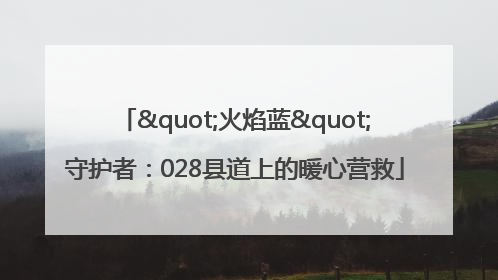 "火焰蓝"守护者：028县道上的暖心营救
