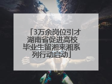 3万余岗位引才 湖南省促进高校毕业生留湘来湘系列行动启动