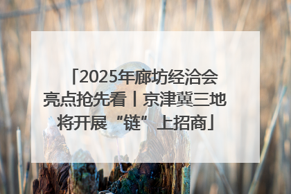 2025年廊坊经洽会亮点抢先看丨京津冀三地将开展“链”上招商