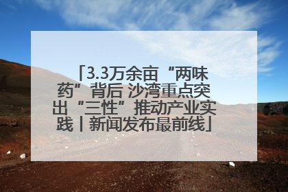 3.3万余亩“两味药”背后 沙湾重点突出“三性”推动产业实践丨新闻发布最前线