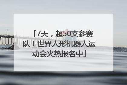 7天，超50支参赛队！世界人形机器人运动会火热报名中