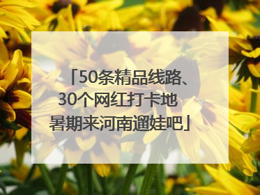50条精品线路、30个网红打卡地 暑期来河南遛娃吧